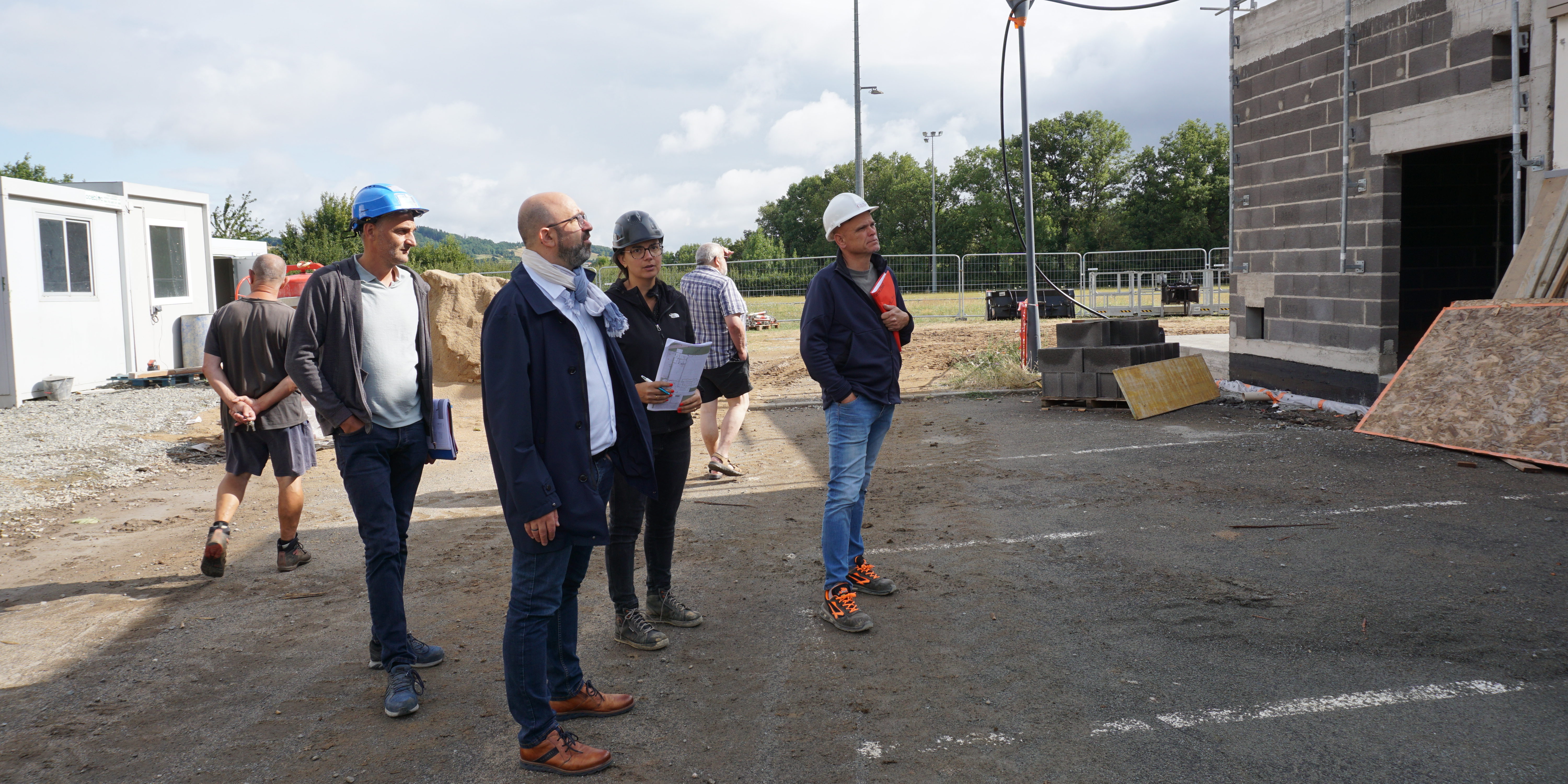 Visite de chantier au gymnase intercommunal