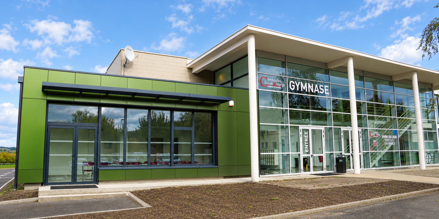 Le gymnase intercommunal à Manzat inauguré après sa réhabilitation et son extension